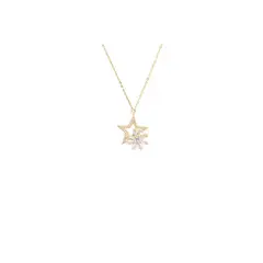 CLEO JOYAS & ACCESORIOS - Collar estrella flor giratoria mujer