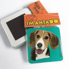 QALA DISEÑO - Imantado de Acrílico - - Perro Beagle - Magneto 6x6
