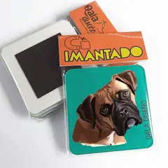 QALA DISEÑO - Imantado de Acrílico - - Perro Bóxer - Magneto 6x6