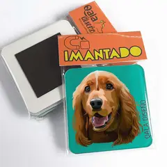 QALA DISEÑO - Imantado de Acrílico - - Perro Cocker - Magneto 6x6
