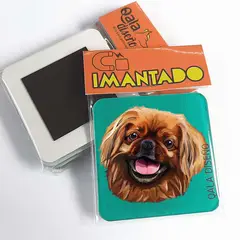 QALA DISEÑO - Imantado de Acrílico - - Perro Pekinés - Magneto 6x6