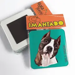 QALA DISEÑO - Imantado de Acrílico - - Perro Pitbull - Magneto 6x6