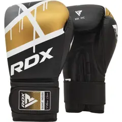 RDX - GUANTES DE BOXEO BGR-F7 NEGRO DORADO-16oz