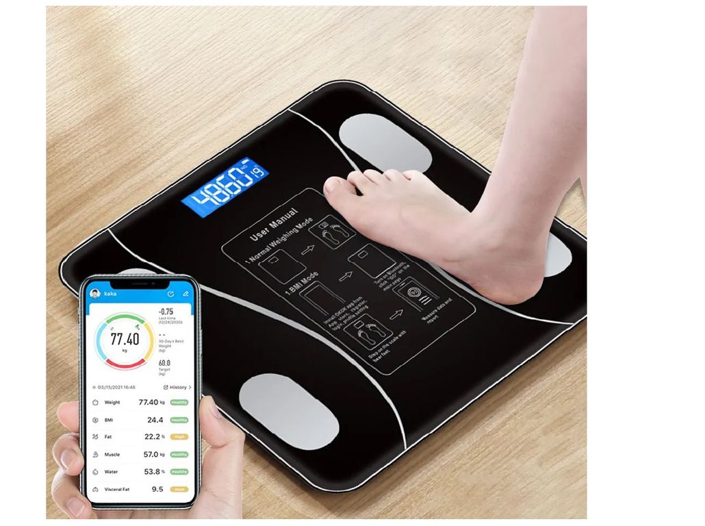 BALANZA INTELIGENTE DIGITAL BLUETOOTH PESO 180 KG