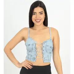 BENCUS JEANS - Top Jean Mujer Cadenas Moda Colombiana Exclusivo