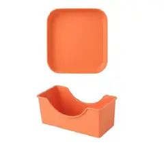 GENERICO - Platos Portátiles Reutilizables - Naranja