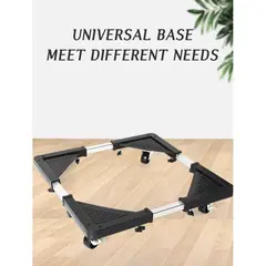 GENERICO - Base ajustable multifuncional acero con ruedas para electrodomésticos