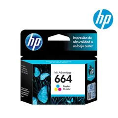 HP - Cartucho 664 Tricolor Original