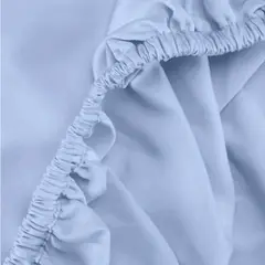 ISATEX HOME - Juego de Sábanas Celeste de Algodón Pima Queen