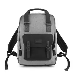 HIMAWARI - - Mochila escolar o de viaje porta Laptop H1010-6 Gris y Negro