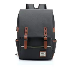 GENERICO - Wenjie - Mochila para laptop vintage gris oscuro