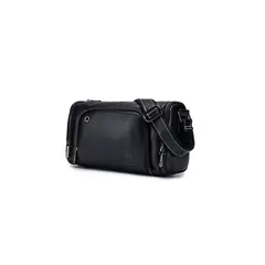BULLCAPTAIN - - Morral de Cuero Mate DJB01-H-BK Negro