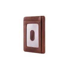 GENERICO - Tarjetero de Cuero Marrón