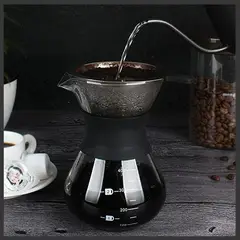 GENERICO - Cafetera goteo manual filtro de acero inox400ml