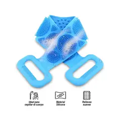GENERICO - Cepillo de Silicona Celeste Multiusos para Ducha