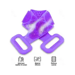 GENERICO - Cepillo de Silicona Morado Multiusos para Ducha