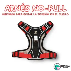 CHITAYA PET SHOP - Arnés no-pull y correa - Rojo - Small