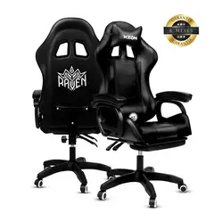 GENERICO - Silla Gamer Xion Raven 135 Grados Posapies Negra