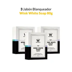 GENERICO - 3 Jabones Blanqueador Wink White Soap.
