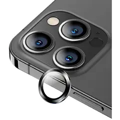 USAMS - Lámina vidrio lente de cámara para iphone 13 pro max negro