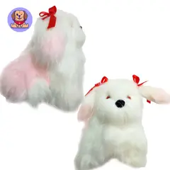 GENERICO - Peluche Perrito Pekinés Rosado 20cm