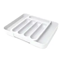 JOIE - Bandeja porta cubiertos expandible blanco