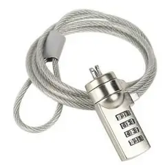 GENERICO - Candado para laptop notebooks con clave en acero