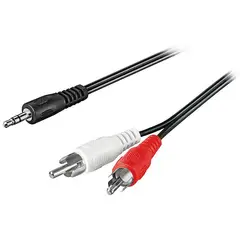 GENERICO - Cable audio jack3.5 mm macho a 2 rca macho 1.5 m