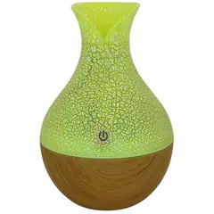GENERICO - Humidificador difusor de aroma luz led textura verde claro.