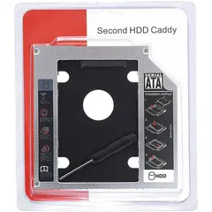 GENERICO - Caddy 2nd hdd ssd disco duro sata cddvd-rom universal 12.7mm