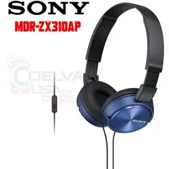 SONY - Audífono ZX310AP Extra Bass con Micrófono Viajero Zoom Skype Azul