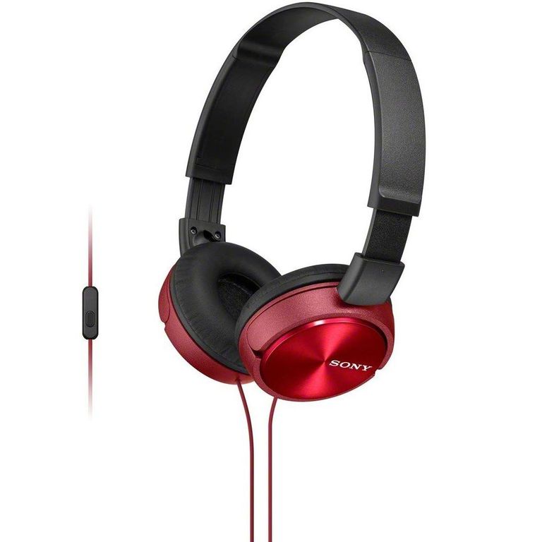 Audifono ZX310AP Extra Bass con Micrófono Viajero Zoom Skype Rojo