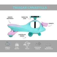 GENERICO - CARRITO TWISCAR BALLENA PARA NIÑOS CON BLUETOOTH