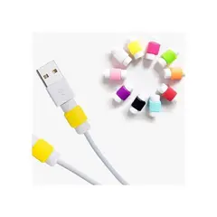 GENERICO - Protector de cable lightning / color entero 4 unidades