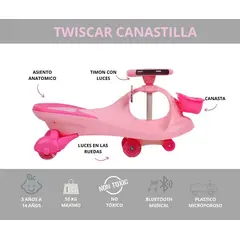 GENERICO - CARRITO TWISCAR BALLENA PARA NIÑOS CON BLUETOOTH