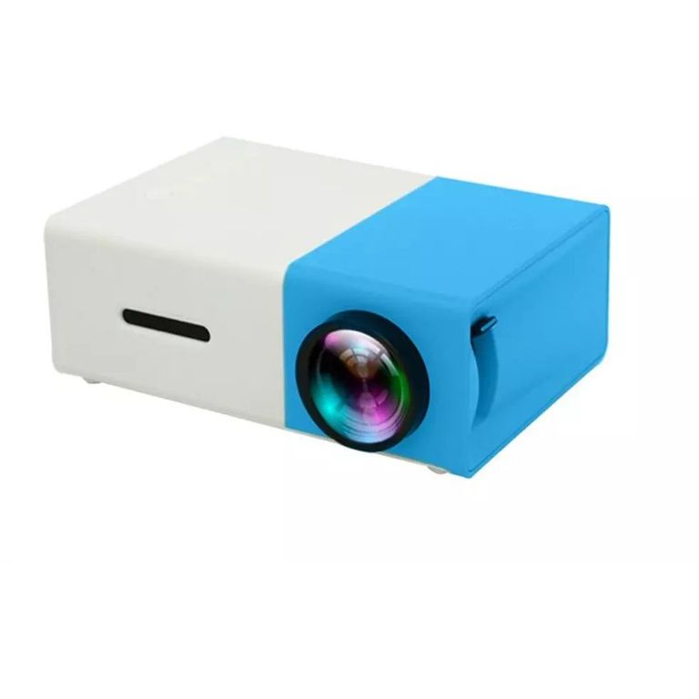 Proyector portatil multimedia led 1080p con control remoto Azul