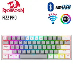 REDRAGON - TECLADO MECANICO FIZZ PRO WIRELESS INGLES K616 GREYWHITE
