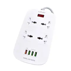 LDNIO - Supresor De Picos Extensión SC4407 LDNIO 4 Tomas 4 USB 3.0A