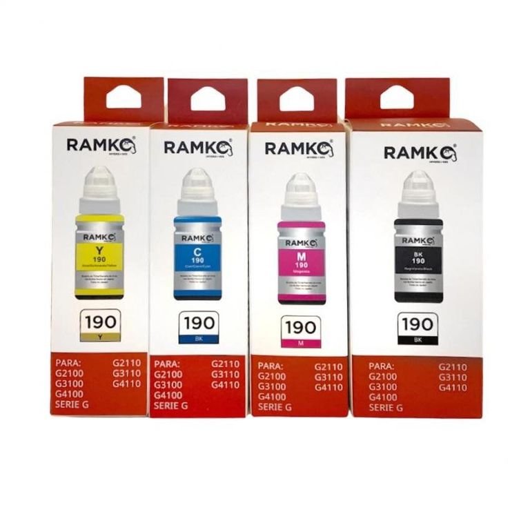 Pack de tintas para impresora compatibles gi190