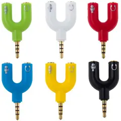 RAMKO - Adaptador jack divisor de audio y micrófono 35mm