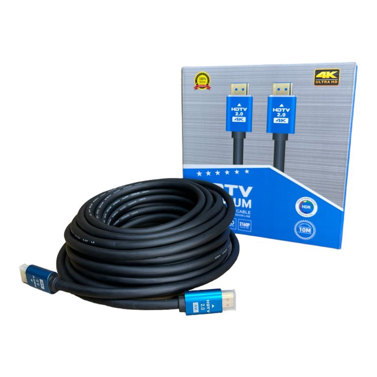 Cable hdmi versión 2.0 negro 4k fullhd alta velocidad 10 Metros