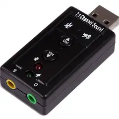 GENERICO - Tarjeta de sonido usb 7.1 audio 3d microfono externo