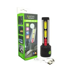 CAFINI - Linterna Táctica Luz UV Cob Alto Brillo USB L7232A-YC