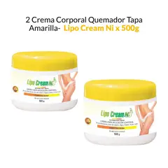 GENERICO - 2 Cremas reductora Lipo Cream - Tapa Amarilla.