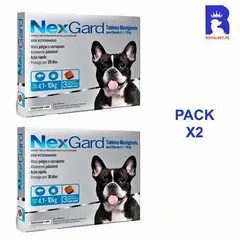 NEXGARD - ANTIPULGAS 4 A 10 KG X3 TABLETAS PACK 2 CAJAS