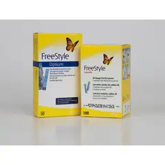 ABBOTT - Pack tiras reactivas caja x50 und + caja x100 und lancetas freestyle
