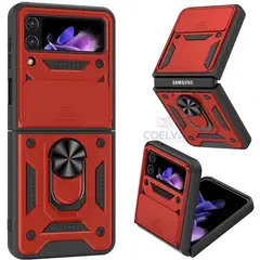 CASE - Premium samsung galaxy z flip 3 anticaídas parante y cubre cámara