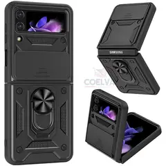 CASE - Premium samsung galaxy z flip 3 anticaídas parante y cubre cámara