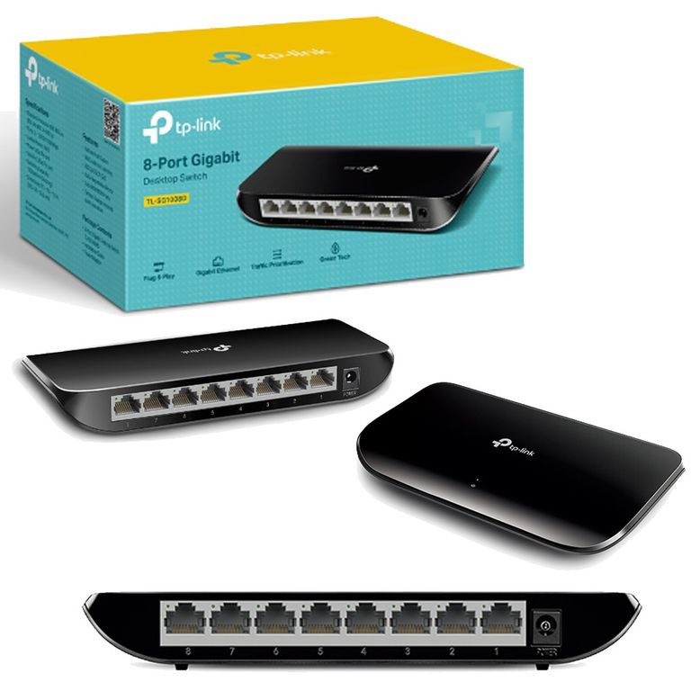 Switch 8 Puertos Tp-link TL-SG1008D 10/100/1000mbps rj45 lan GIGABIT