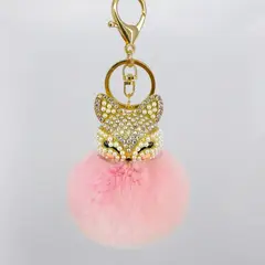 GENERICO - Llaveros Pompones Fox de lujo, Accesorios de Carteras Mochilas Bolsos_.